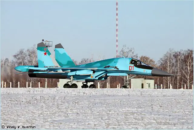 Five Su-34 frontline bombers will be deployed in an air base near the city of Voronezh in southwest Russia, a spokesperson with the Russian Western Military District said Tuesday, December 25, 2012. "Five Su-34 multi-purpose frontline bombers have left Novosibirsk aircraft building plant to Voronezh, a distance of over 3,000 km," Andrei Bobrun told reporters.