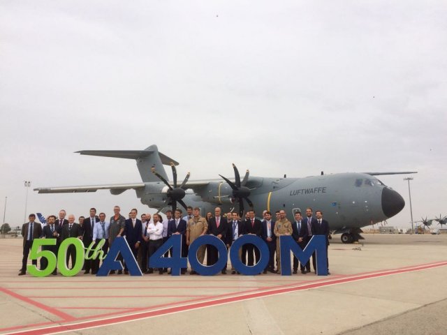 Airbus DS reaches ilestone with 50th 400M airlifter handover 640 001