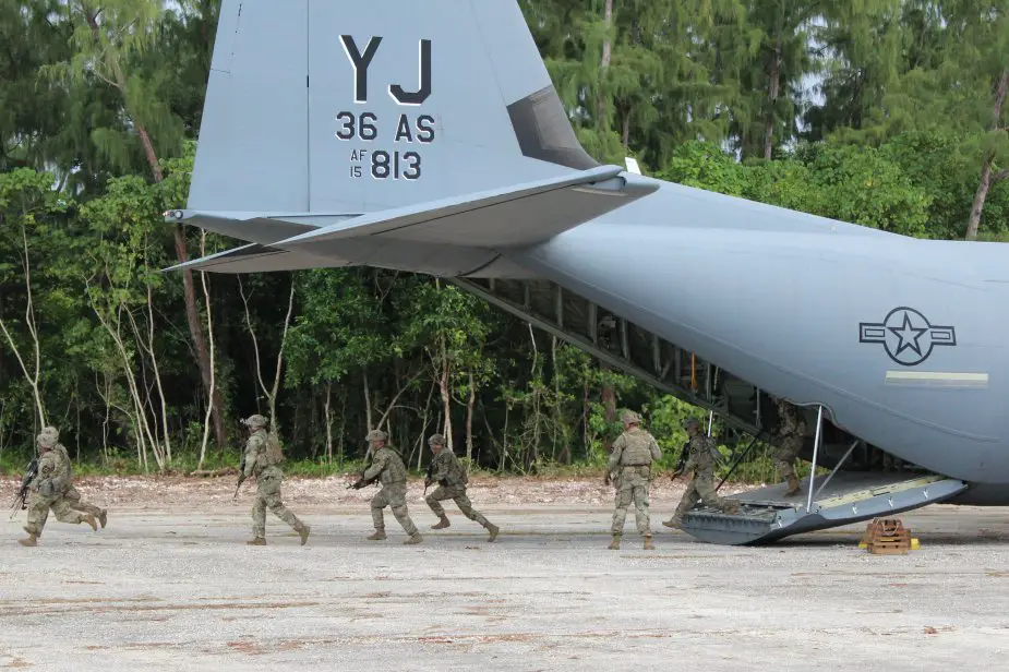 U.S. Air Force lands C 130J on newly renovated Angaur Airfield in Palau 2