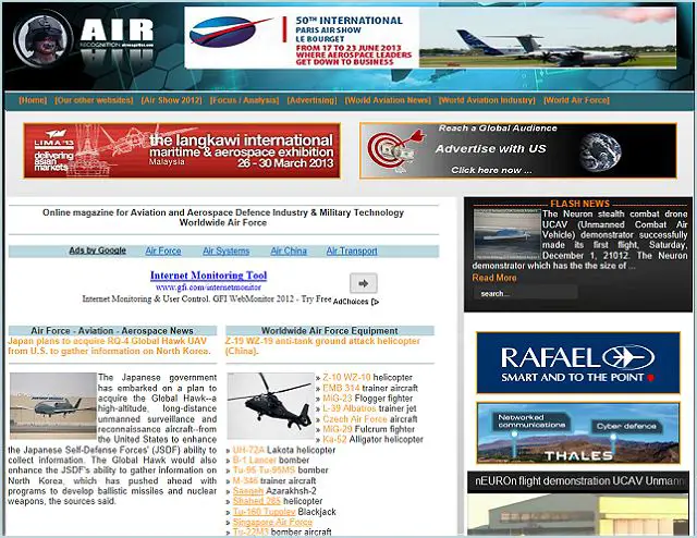 LIMA 2013, the Langkawi International Maritime & Aerospace Exhibition has selected Air Recognition and Navy Recognition, online defence magazine as Official Online Daily News Provider and Media Partner. LIMA 2013 will be held from 26 – 30 March 2013 at Langkawi Airport – Malaysia.