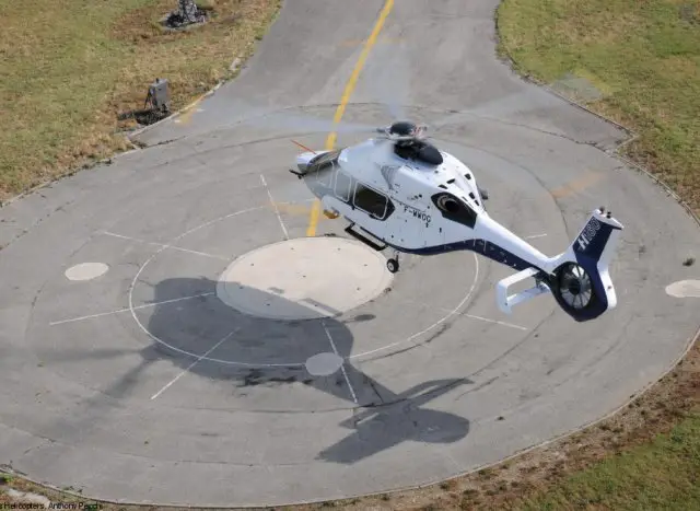 Three months after its introduction to the public at the Heli-Expo air show in Orlando, Florida, and following its first ground run on May 28, the H160 has now successfully performed its first flight. The news of the flight, which took place on June 13, was announced by the rotorcraft manufacturer during a press conference held on June 16 at the 51st Paris Air Show. 