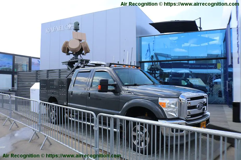 Rafael presents its Mobile Drone Dome counter unmanned air system Paris Air Show 2019 925 001