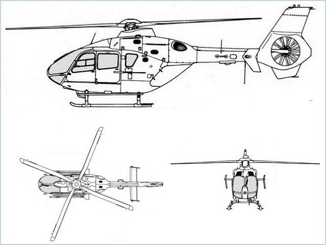 EC135 light utility helicopter technical data sheet specifications intelligence description information identification pictures photos images video France French Air Force aviation aerospace Eurocopter defence industry military technology