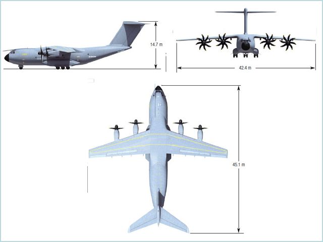 A-400M airbus military transport aircraft technical data sheet specifications intelligence description information identification pictures photos images video Spain Spanish Air Force defence industry technology