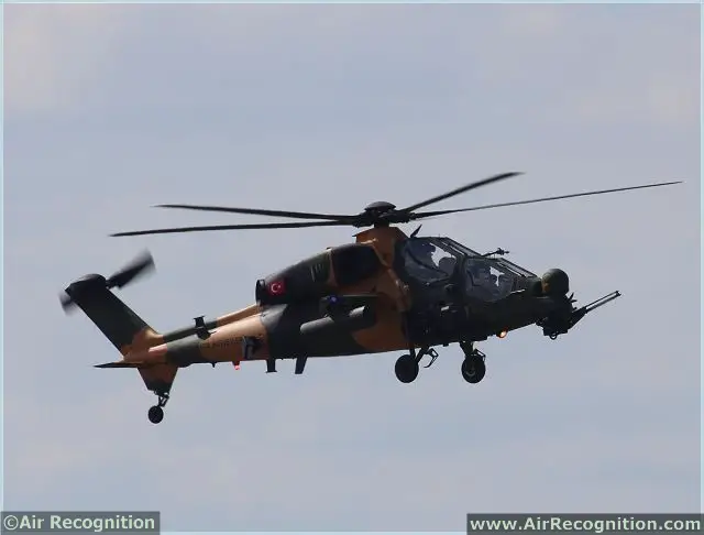 Turkish Aerospace Industries (TAI) is showcasing its T129 ATAK attack helicopter for the first time at Farnborough International Airshow. The T129 attack helicopter ATAK, which is co-produced by Italy’s AgustaWestland and the TAI, is scheduled to showcase three flights as part of the program. 