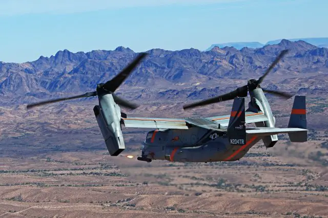 Bell Helicopter, a Textron Inc. company, announced today the successful demonstration of forward-firing capability for the Bell Boeing V-22 Osprey. The exercise took place last month at the United States Army Proving Ground in Yuma, Arizona.