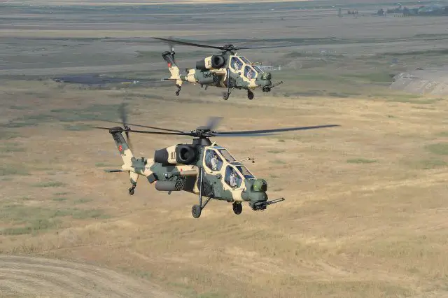 The T-129 ATAK, the first attack and tactical reconnaissance helicopter produced by Turkey were delivered to the Turkish Land Forces (KKK) after training of the flight personnel. An introductory meeting was held on Thursday at Army Aviation Command in Ankara's Güvercinlik town on the newly-delivered helicopters. Officials explained press members on features on the helicopters and preparations of the fight personnel.