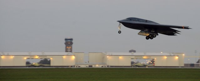 Three B-2 heavy strategic bombers and approximately 225 Airmen from USAF Whiteman Air Force Base, Missouri, deployed to Andersen Air Force Base, Guam, Aug. 7 to conduct familiarization training activities in the Pacific region, the US Air Force Global Strike Command announced on August 8.