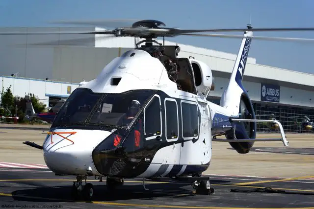 Three months after having unveiled a mockup of the H160 at Heli-Expo 2015, Airbus Helicopters has disclosed the first prototype of the aircraft. Airbus Helicopters unveiled the H160 prototype in the presence of French Prime Minister Manuel Valls. This innovative helicopter also performed its first ground run on May 28, 2015, announced Airbus Helicopters. The company previously reported that the prototype, the first of three, powered on in November 2014.