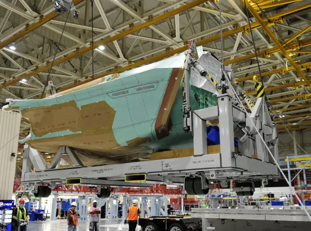 Northrop delivered center fuselage for Israel Air Force s first F 35 Lightning II 640 001