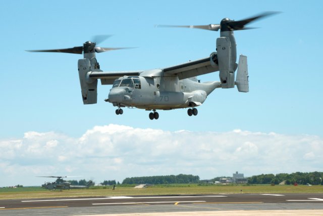 US flies first MV 22B Osprey outfitted with 3 D printed critical parts 640 001