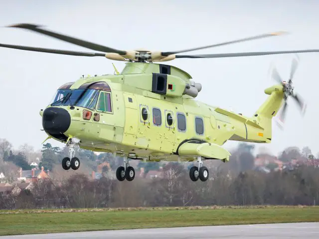 First Norway s AW101 SAR helicopter successfully took to the skies 640 001