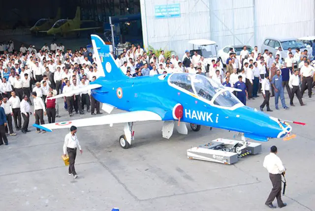 HAL rolls out first Indigenously upgraded Hawk Mk132 trainer aircraf 640 001