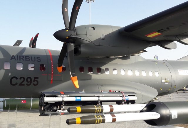 Dubai Airshow 2017 Expal promoting weapons integration in C295 aircraft 640 001
