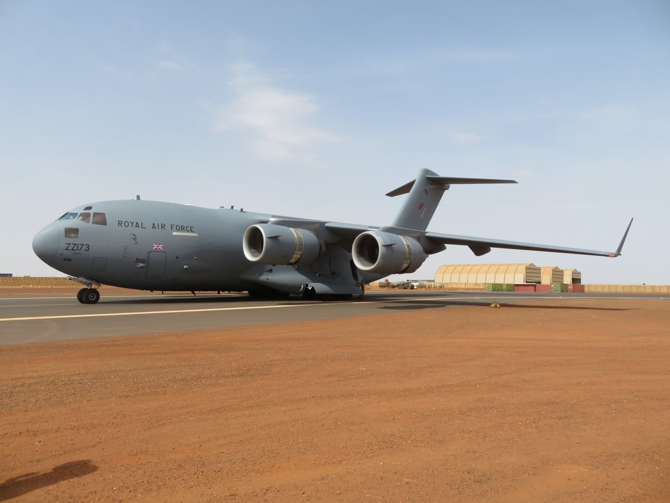 RAF C 17 completes first rotation at Gao airfield 001