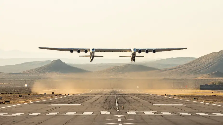 The largest plane in the world makes its first flight