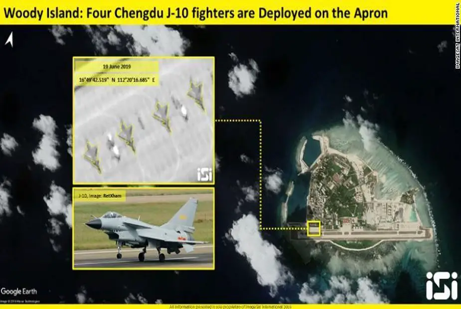 China apparently deployed J 10 jets to disputed Woody Island in South China Sea
