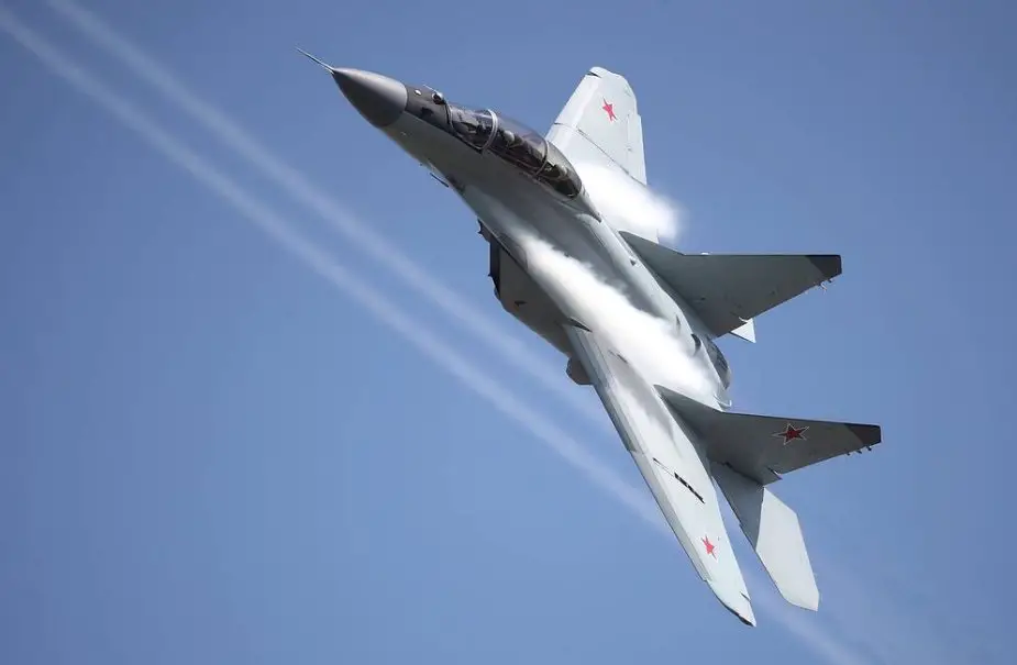 Azeri military pilots test fly MiG 35 fighter jet