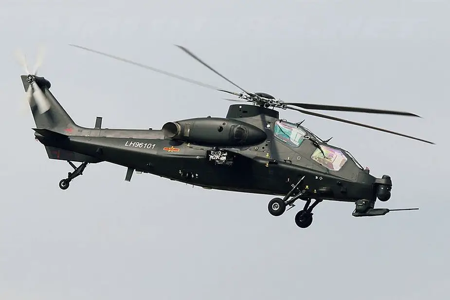 Chinese army Z 10 attack helicopters conduct sea crossing assault drills on PLA Navy warship