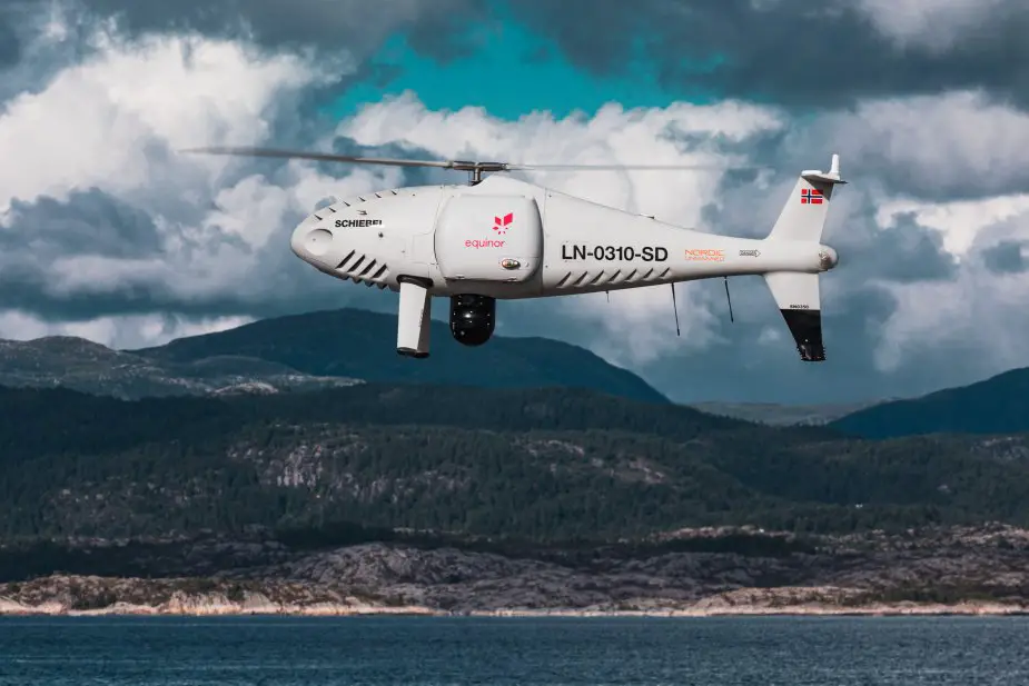 Schiebel Camcopter S 100 and Nordic Unmanned carry out worlds first full scale offshore UAV flight