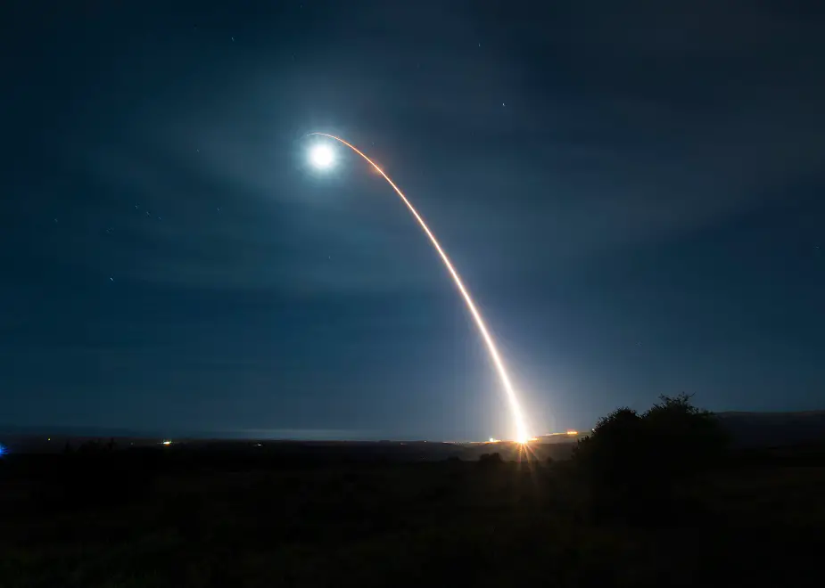 USA Air Force Global Strike Command tests Minuteman III missile launch from Vandenberg AFB