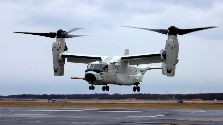US navy receives first CMV 22B Osprey for further testing