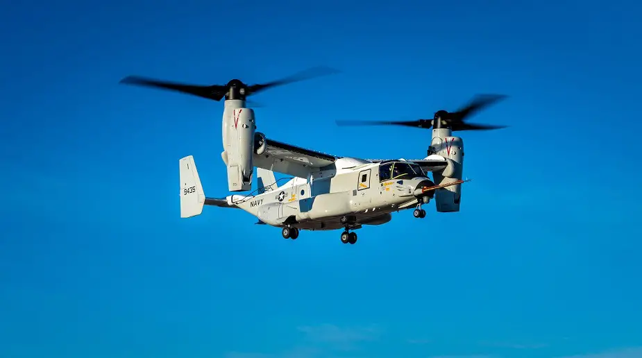 Bell Boeing CMV 22B Osprey successfully completes first flight