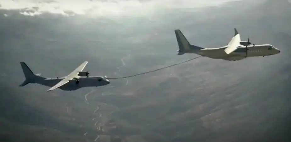 Spanish Air Force and Airbus continue C 295 in flight refueling tests