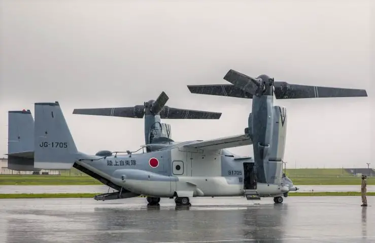 Japan Self Defense Force receives its first V 22 Osprey 1