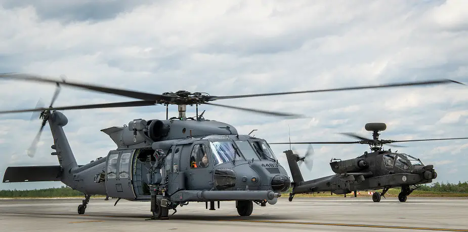 Jolly Green II and Apache helicopters complete joint test mission 02