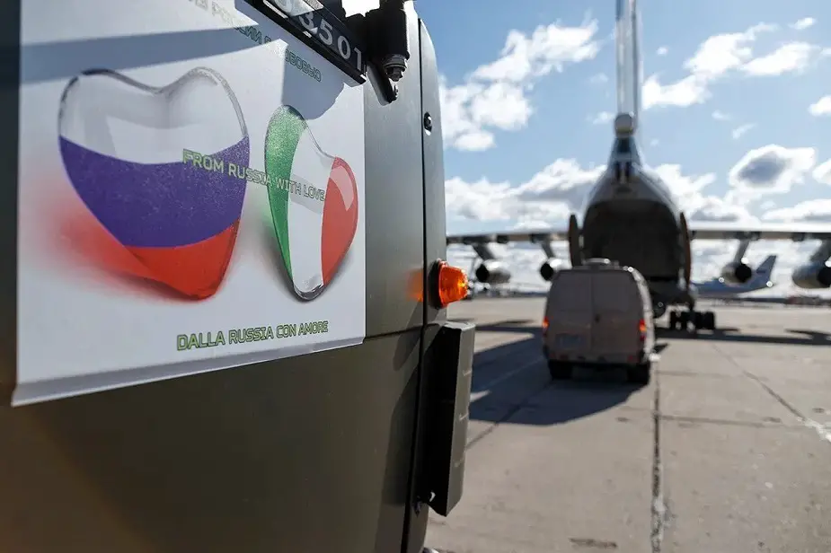 Russia sends Il 76 airlifters to help Italy fight COVID 19 02