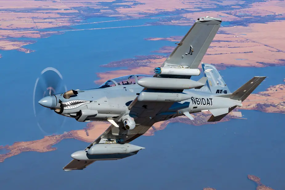 Textron Aviation Defense announces 70.2M US Air Force contract award for two Beechcraft AT 6 Wolverine aircraft training and support services 01