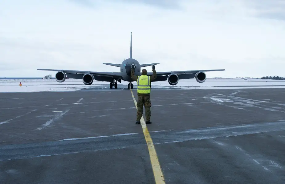 USAF KC 135R Stratotankers provide air refueling capabilities for Exercise Cold Response 20