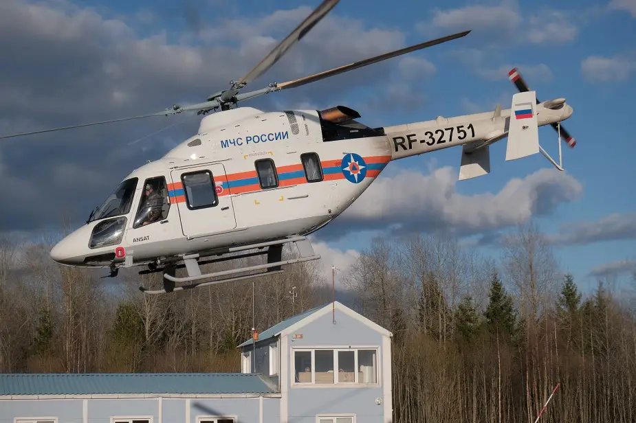 Rostec hands the first Ansat helicopter over to EMERCOM of Russia