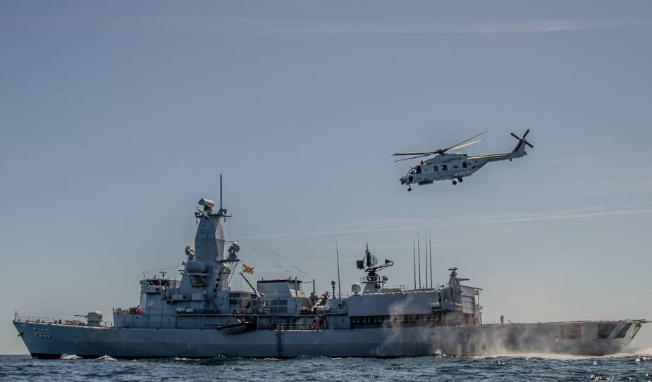 NH90 NFH naval helicopter deployed from Belgian frigate with Standing NATO Maritime Group 1 1