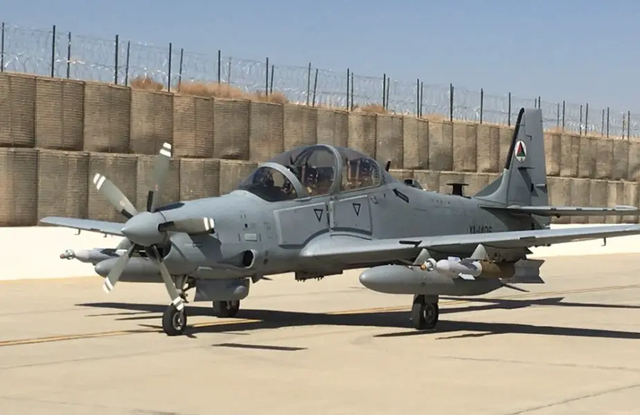 Afghanistan A29 Super Tucano carries laser guided bomb for precision strikes 02