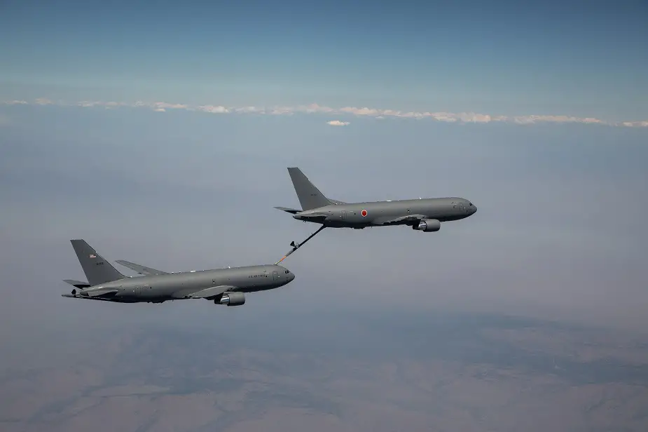 Boeing KC 46A Tanker for Japan Completes First Refueling Flight 01