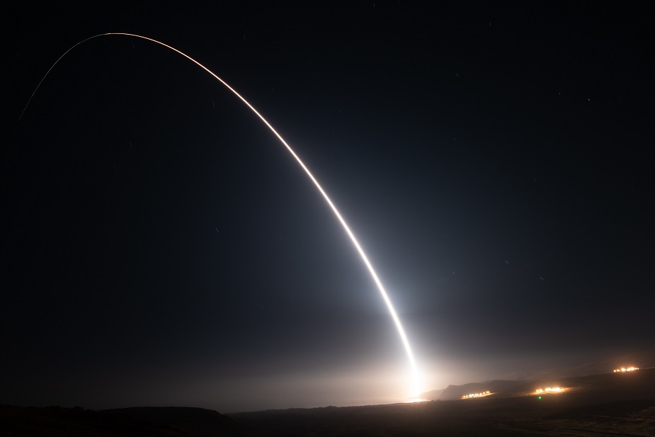Minuteman III intercontinental ballistic missile test launch