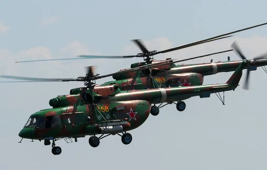 Russian Mi 8 and Mi 24 helicopters redeployed to Tajikistan for drills