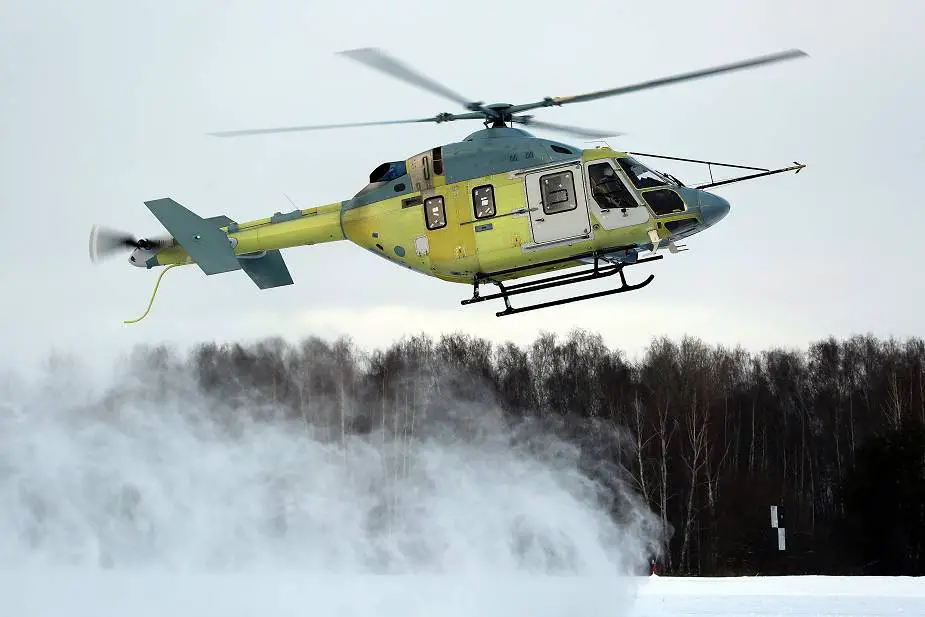 Russian Ansat M light helicopter manufactured by Kazan Helicopters made its maiden flight 925 001