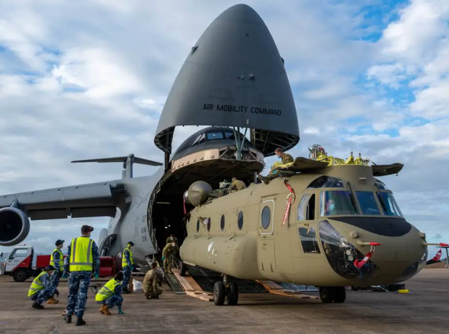 US Air Force delivers CH 47F Chinooks to Australia