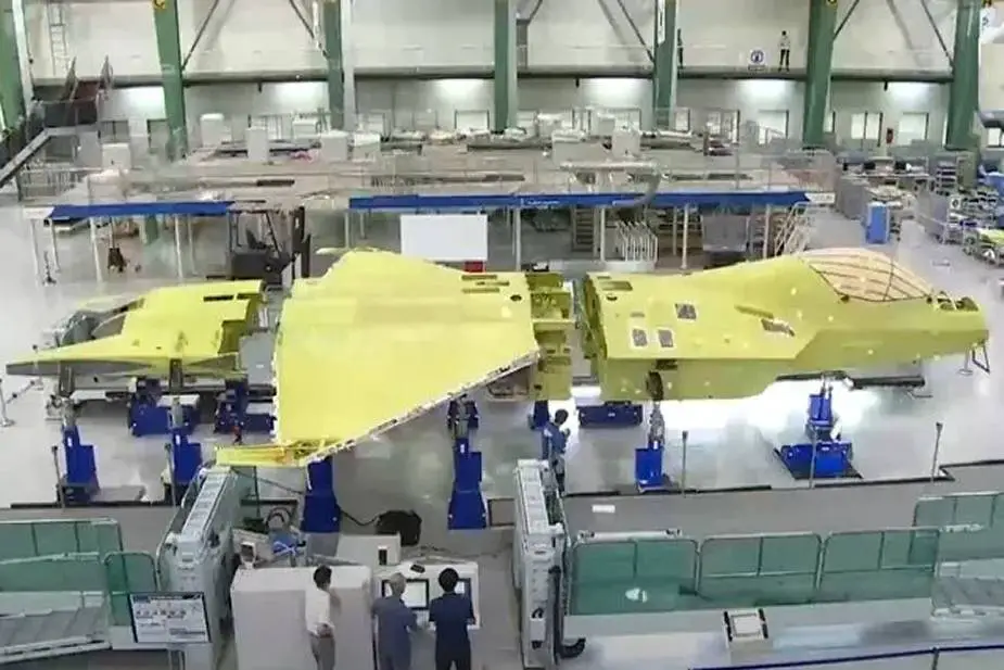 South Korean KF 21 fighter jet assembly line unveiled to the public.2