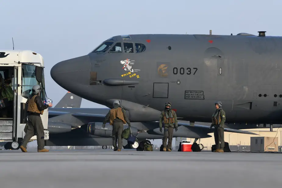 US Air Force B 52H bombers conduct patrol mission across Middle East