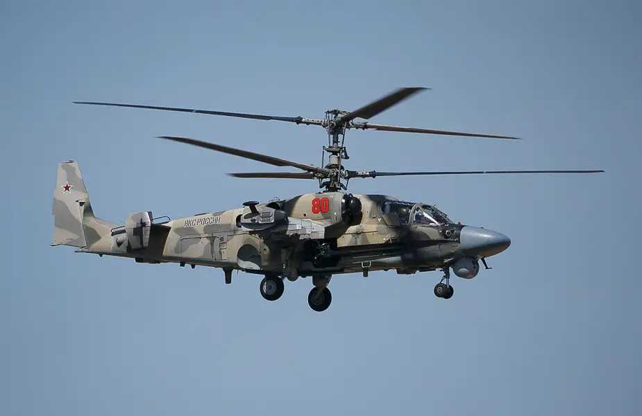 Russian Ka 52 helicopter performs advanced flying at Dubai Airshow 2021