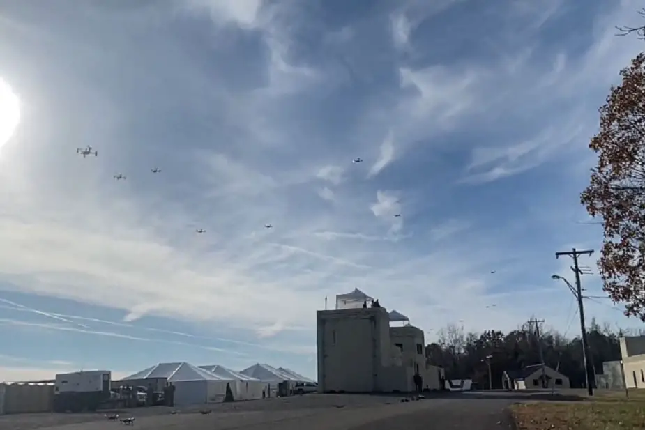 Raytheon Intelligence Space demonstrates drone swarm control solution in DARPA field exercise 01