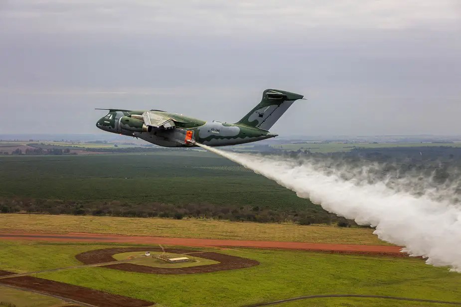 Embraer concludes flight tests for firefighting capability for the C 390 Millennium 01