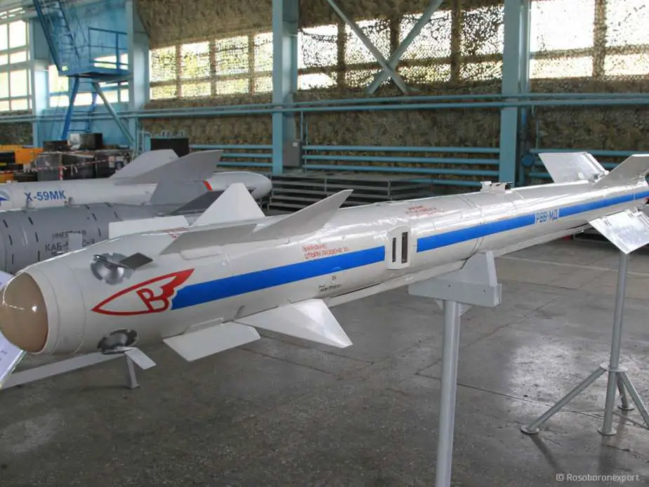 Russian RVV MD2 air to air missile designed for Su 57 Felon dislayed at Dubai Air Show 1