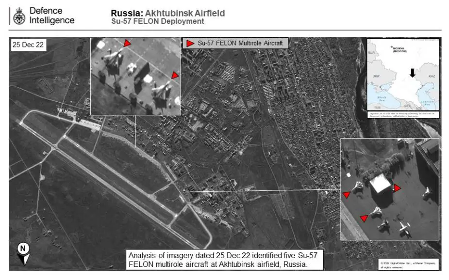 British intelligence states Russian Air Force operates Su 57 Felon fighters in Ukraine war 2