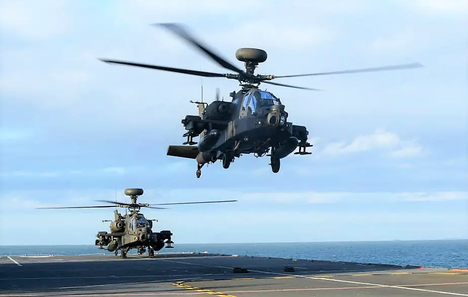 UK Armys AH 64 Apaches of 656 Squadron train to operate from ships 1