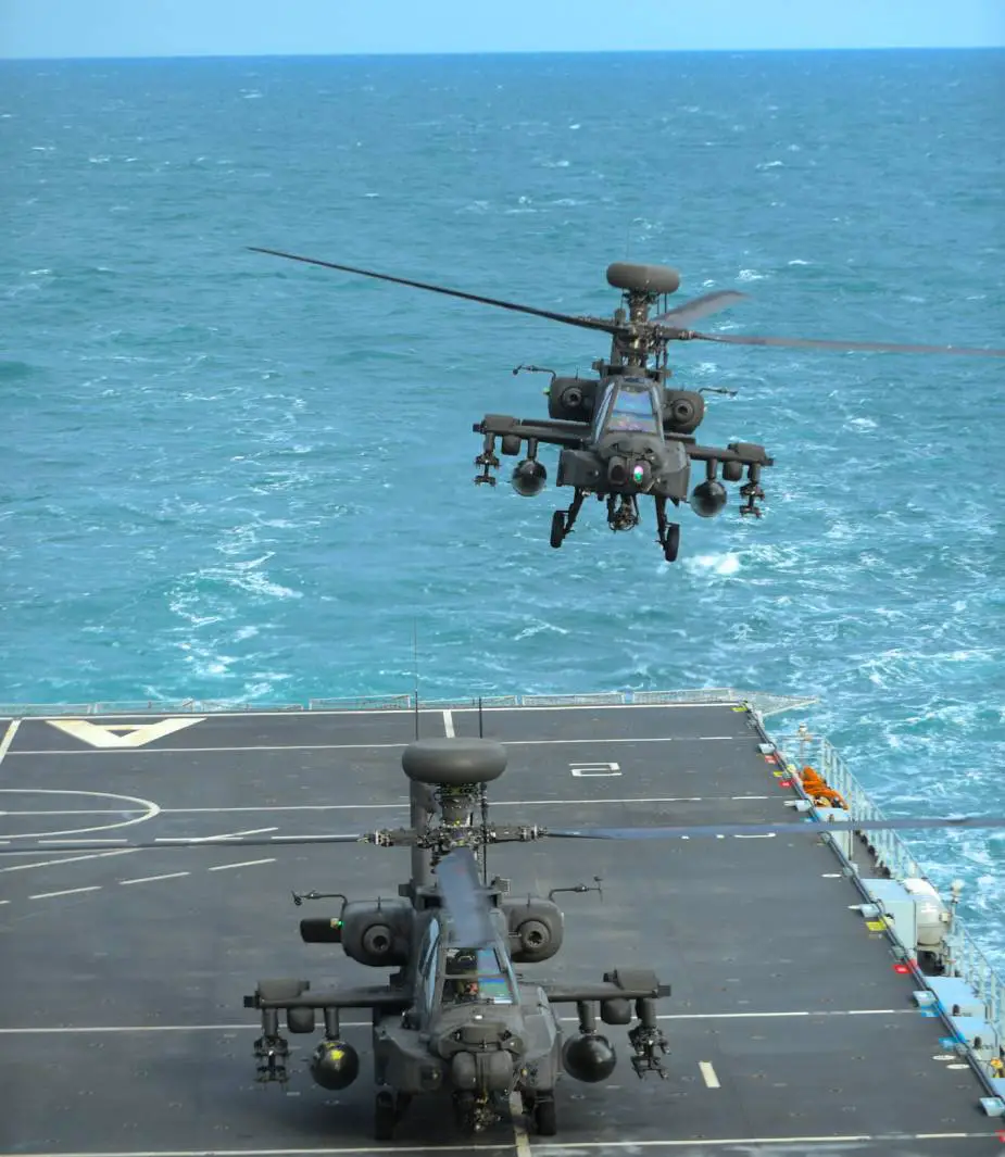 UK Armys AH 64 Apaches of 656 Squadron train to operate from ships 2
